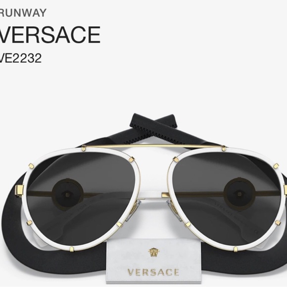 Authentic Versace Aviator Shade with Strap - Picture 2 of 3